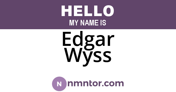Edgar Wyss