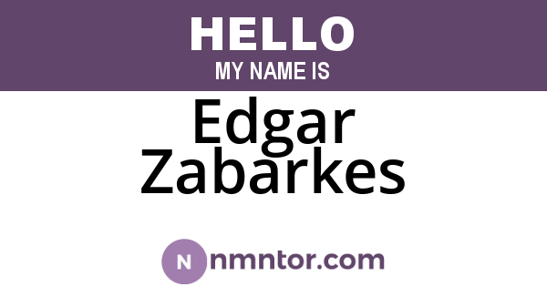 Edgar Zabarkes