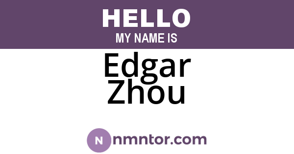 Edgar Zhou