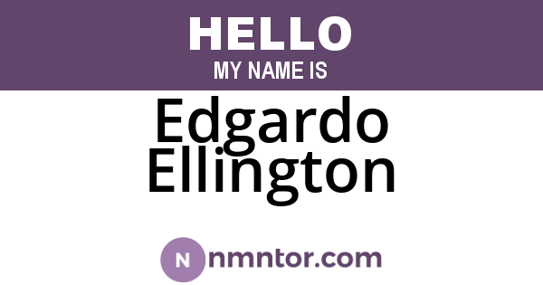 Edgardo Ellington