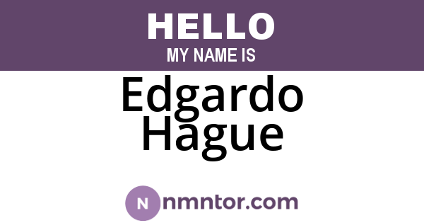 Edgardo Hague