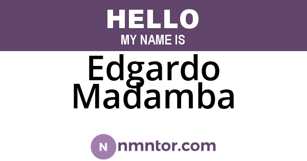 Edgardo Madamba