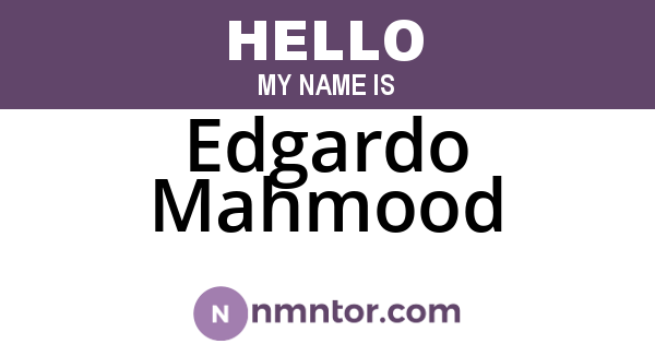 Edgardo Mahmood