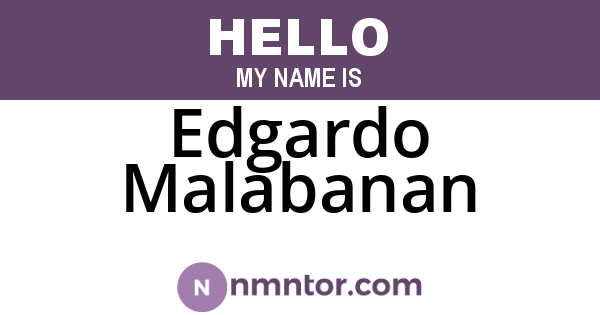 Edgardo Malabanan