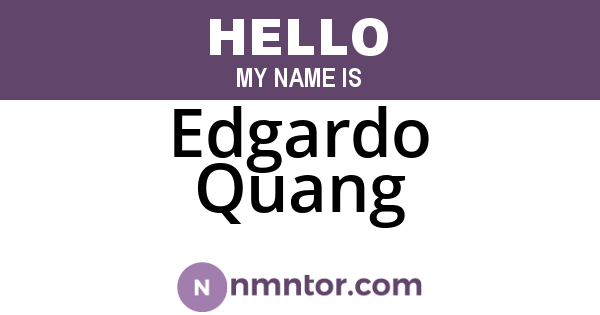 Edgardo Quang