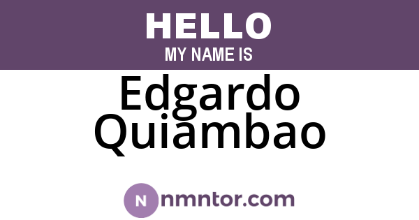Edgardo Quiambao