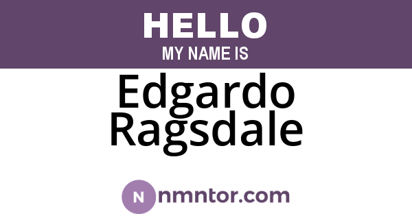 Edgardo Ragsdale