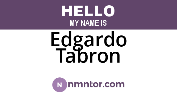 Edgardo Tabron