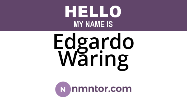 Edgardo Waring