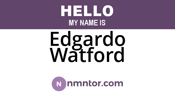 Edgardo Watford