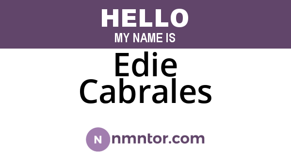 Edie Cabrales