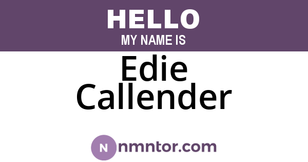 Edie Callender