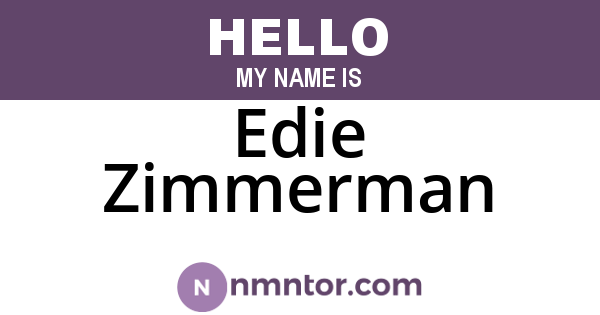 Edie Zimmerman