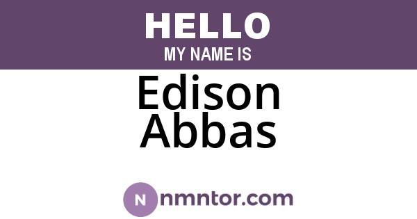 Edison Abbas