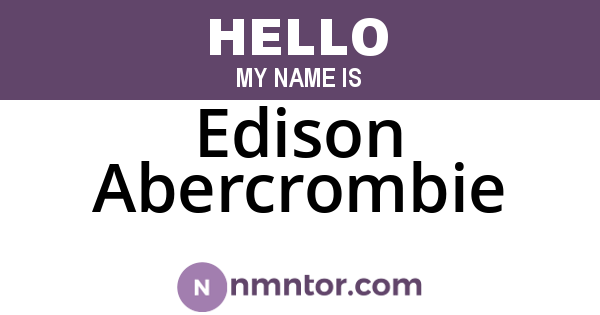 Edison Abercrombie