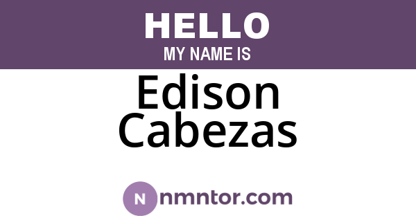 Edison Cabezas