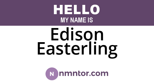 Edison Easterling