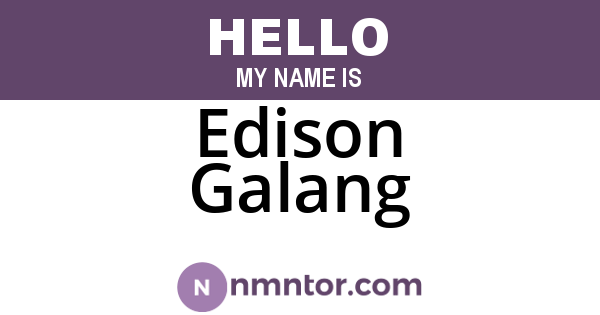 Edison Galang