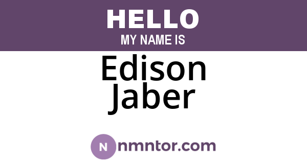 Edison Jaber
