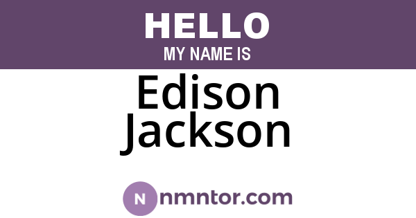 Edison Jackson