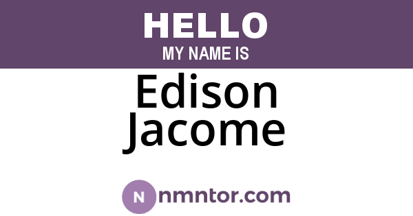 Edison Jacome