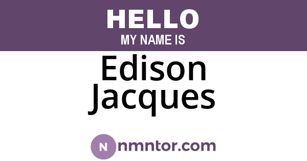 Edison Jacques