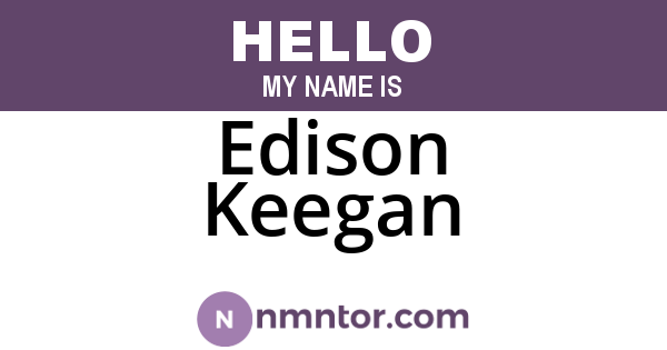 Edison Keegan