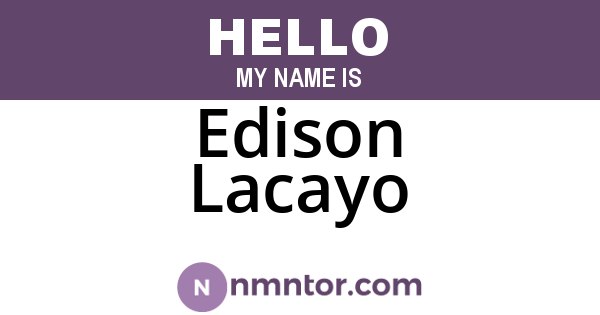 Edison Lacayo