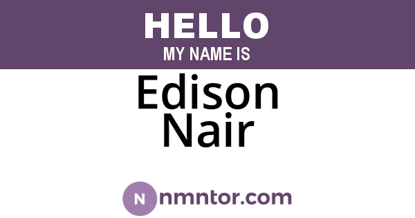 Edison Nair