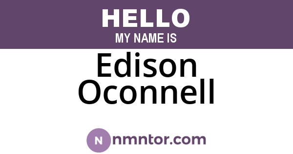 Edison Oconnell