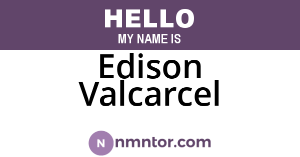 Edison Valcarcel