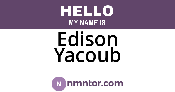 Edison Yacoub