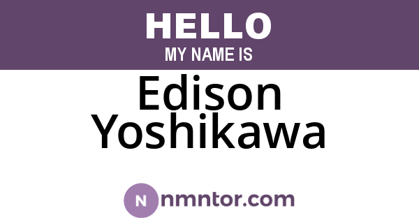 Edison Yoshikawa