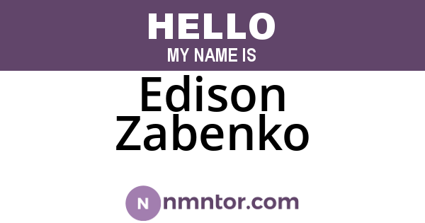 Edison Zabenko