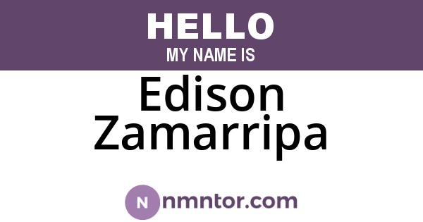 Edison Zamarripa