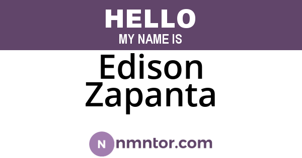Edison Zapanta
