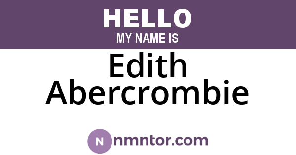 Edith Abercrombie