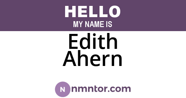Edith Ahern