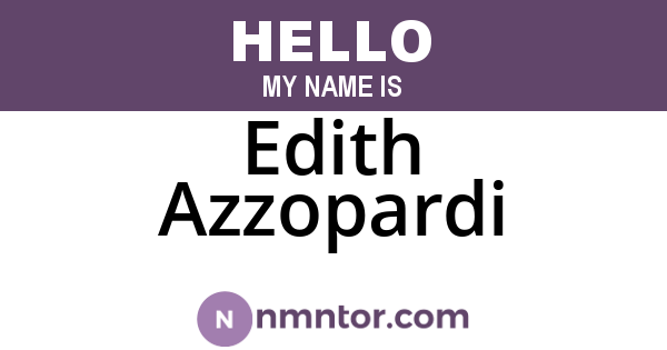 Edith Azzopardi