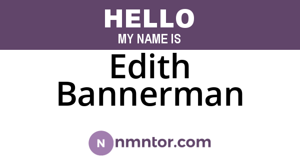 Edith Bannerman