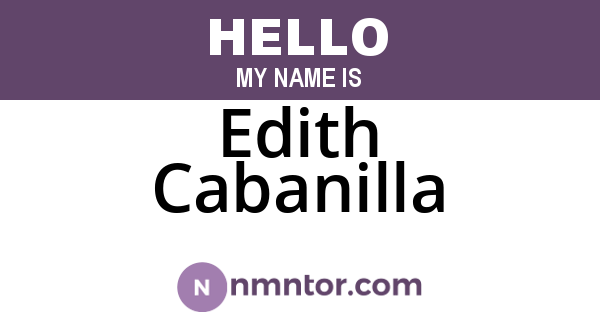 Edith Cabanilla