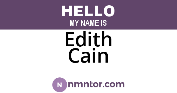 Edith Cain