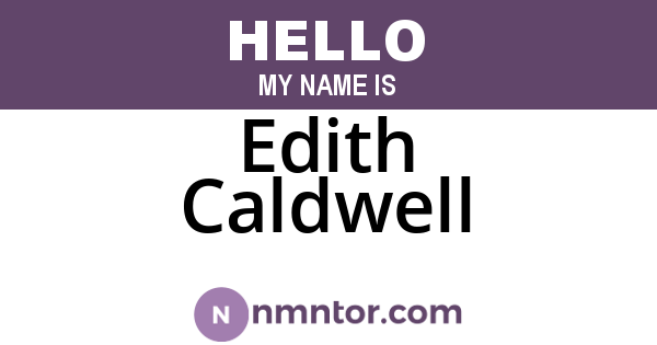 Edith Caldwell