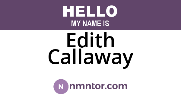 Edith Callaway