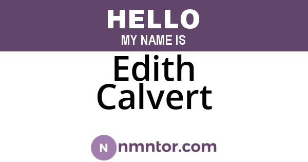 Edith Calvert