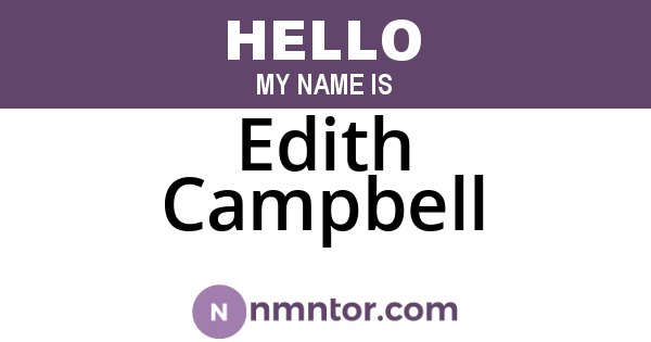 Edith Campbell