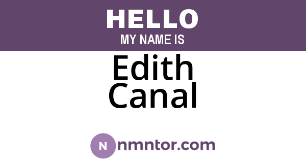 Edith Canal
