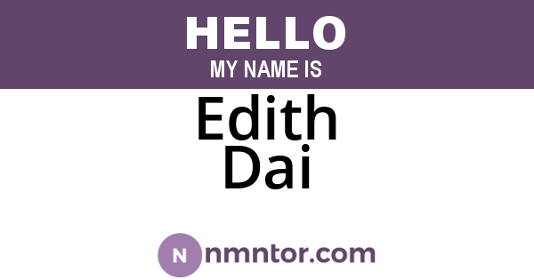Edith Dai