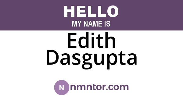 Edith Dasgupta