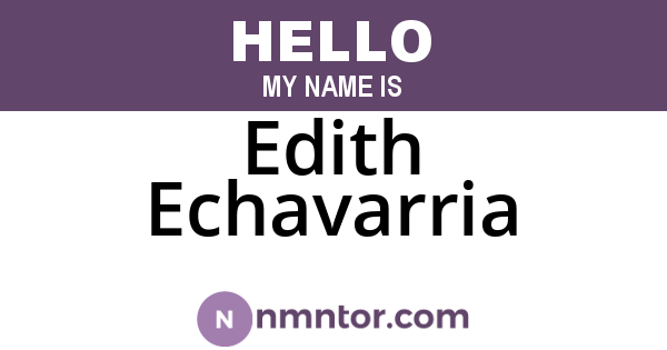 Edith Echavarria